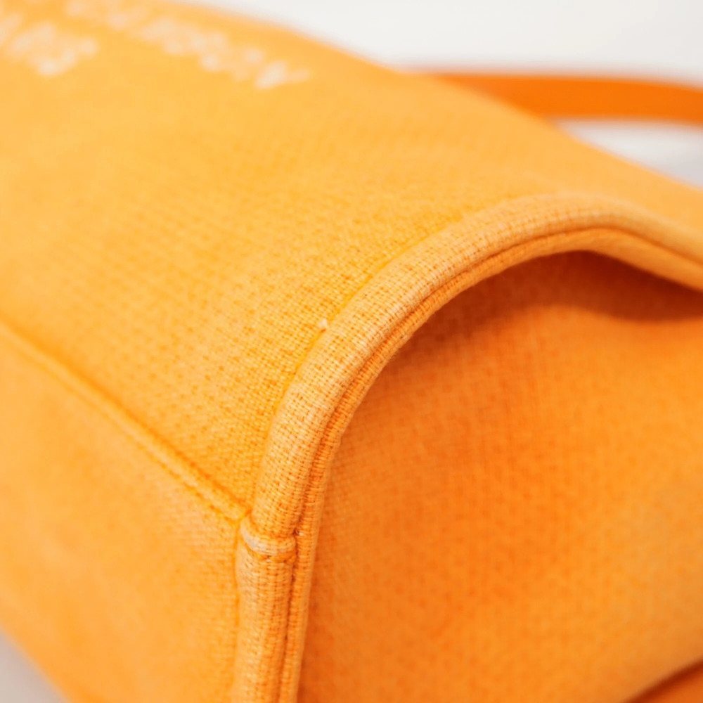 CHANEL Orange Canvas Deauville Tote Bag - Picture 7 of 11